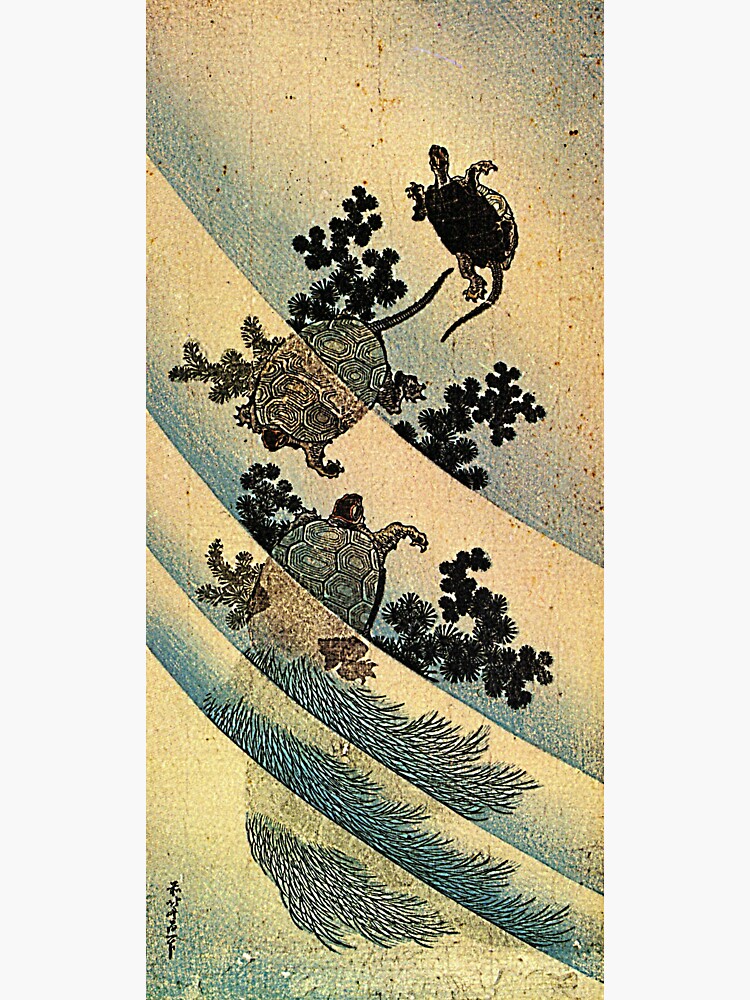 'Turtles' by Katsushika Hokusai (Reproduction). by RozAbellera