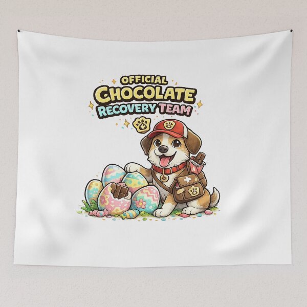 Item preview, Official Chocolate Recovery Team Funny Easter Dog Design designed and sold by StyleLap.