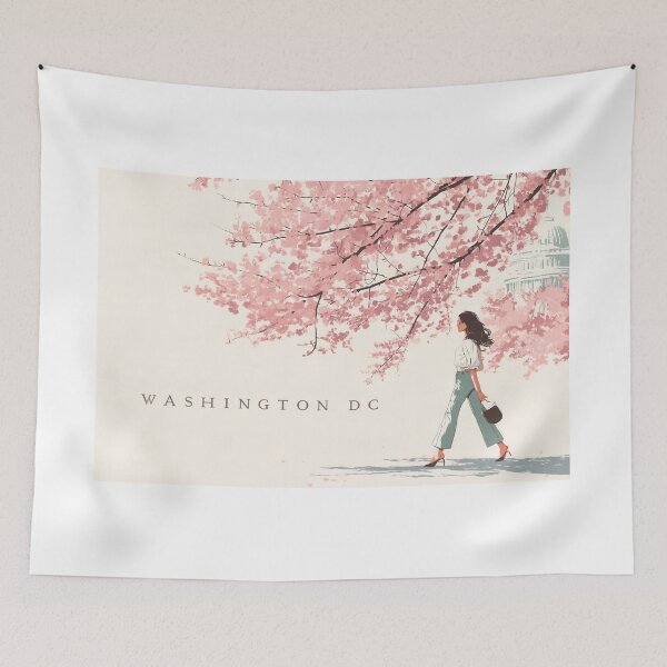 Item preview, Washington DC Minimalist Cherry Blossom Capitol Stroll designed and sold by Fenay Designs.