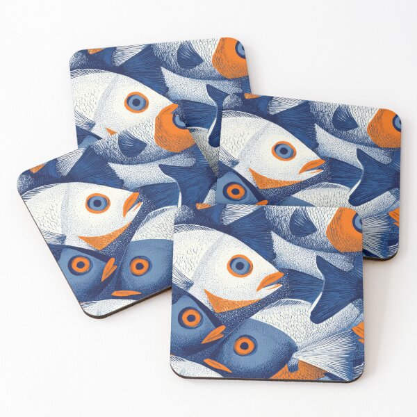 Item preview, Fish swim together in the ocean designed and sold by anytka.