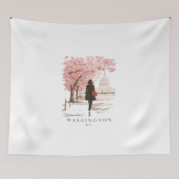 Item preview, Washington DC Painted Cherry Blossom Capitol Walk designed and sold by Fenay Designs.