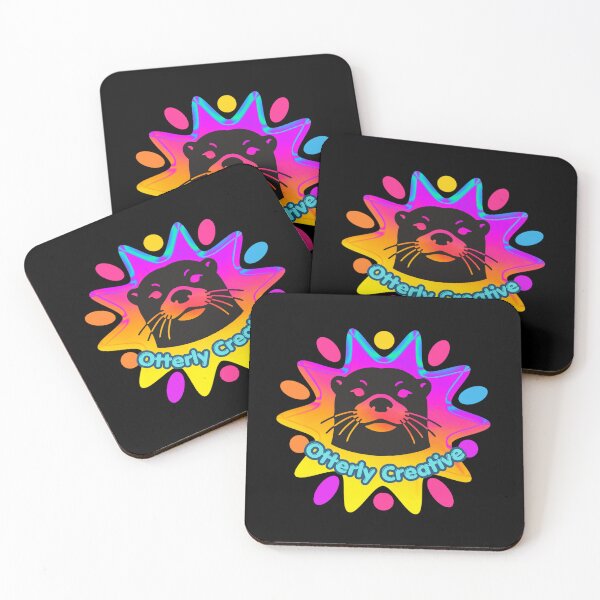 Item preview, Otterly Creative Funny Otter Artist Pun - Vibrant Art Splat Design designed and sold by EllaWerk.