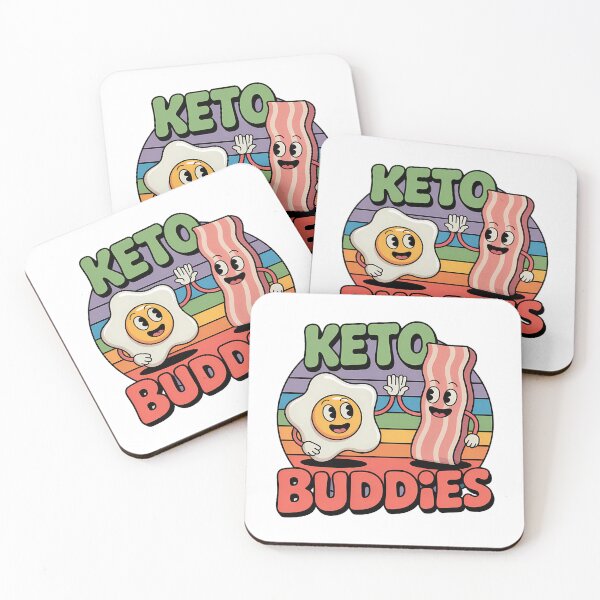 Item preview, Keto Buddies Vintage Cartoon Bacon and Egg Retro Sunset designed and sold by DOROTA-0909.