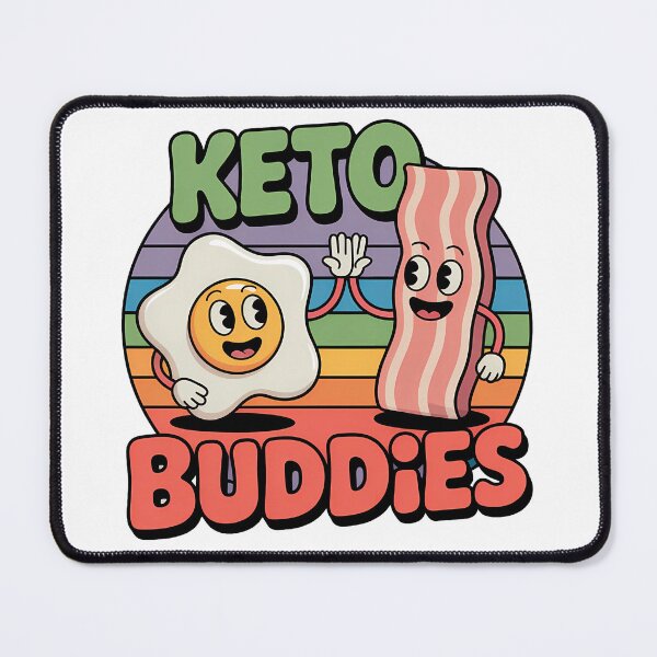 Item preview, Keto Buddies Vintage Cartoon Bacon and Egg Retro Sunset designed and sold by DOROTA-0909.