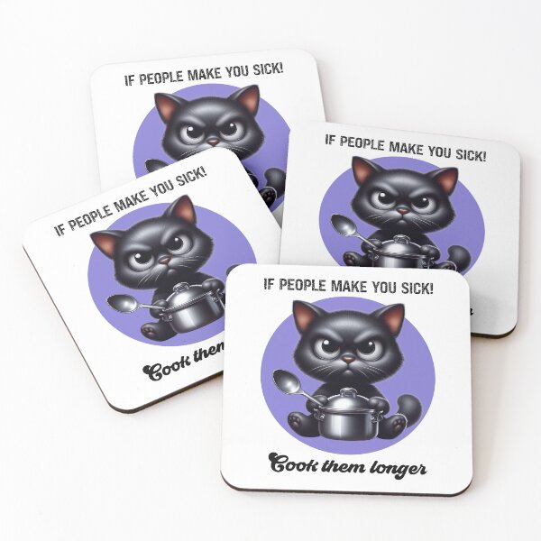 Item preview, Funny Black Cat Dark Humor Meme designed and sold by MoodCatClubCo.