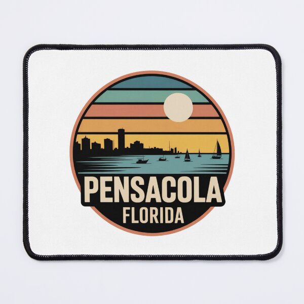 Item preview, Pensacola Florida: Retro Sunset Coastal Skyline designed and sold by CircinusStore.