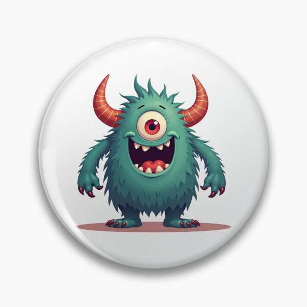 Item preview, Hairy Cyclops Monster — Cartoon Cute Monster with Horns Halloween Gift designed and sold by CLC54.