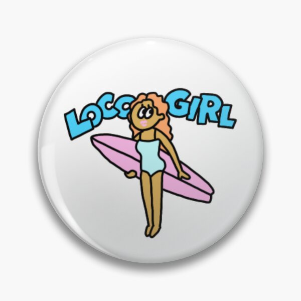 Item preview, Loco Girl Surf – Cute Hawaiian Beach Summer Illustration designed and sold by kpeco.
