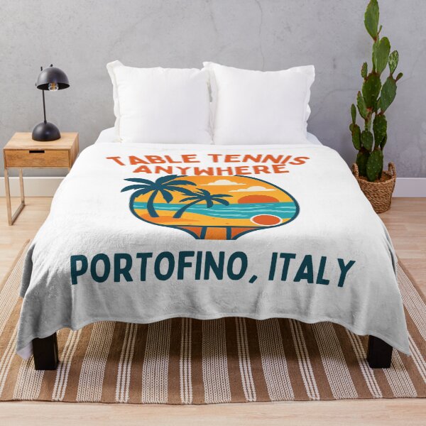 Item preview, Portofino Italy Table Tennis Anywhere Tropical Sunset Paddle Summer T-Shirt designed and sold by OhMyPingCo.