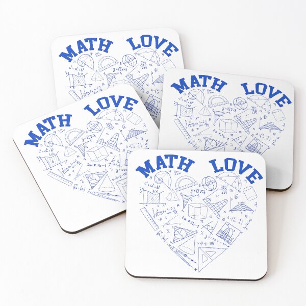 Item preview, Math Love Heart - Blue Mathematical Equations & Geometry Art Print designed and sold by DesignArtist.ia.