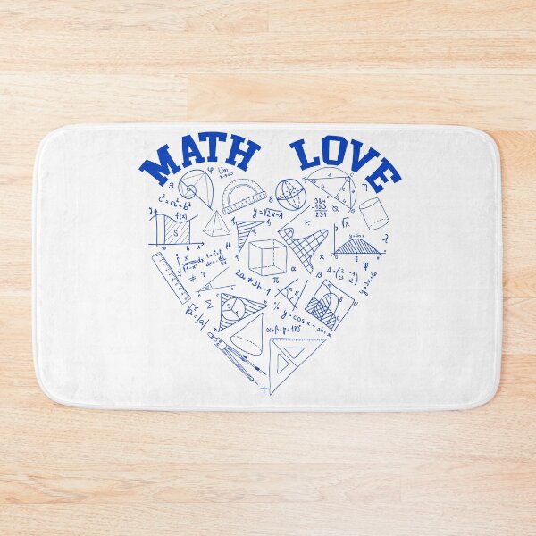 Item preview, Math Love Heart - Blue Mathematical Equations & Geometry Art Print designed and sold by DesignArtist.ia.