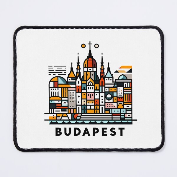 Item preview, Budapest Art Print — Constructivist Europe Travel Poster designed and sold by OzzFrequency.