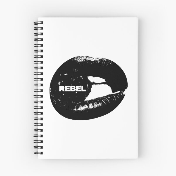 Item preview, Black monochrome image of lips biting a rebel candy designed and sold by BonesAndCandy.