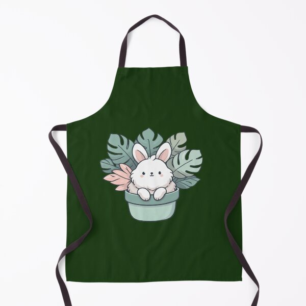 Item preview, Whimsical Bunny in Flower Pot – Tropical Design designed and sold by Dogandesighn.