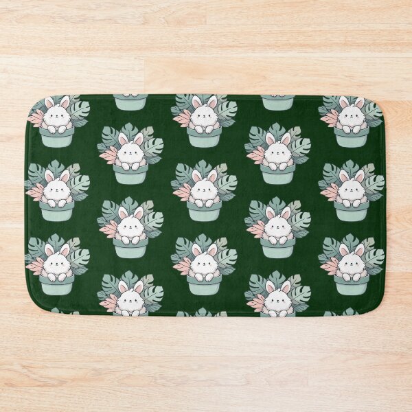 Item preview, Whimsical Bunny in Flower Pot – Tropical Design designed and sold by Dogandesighn.