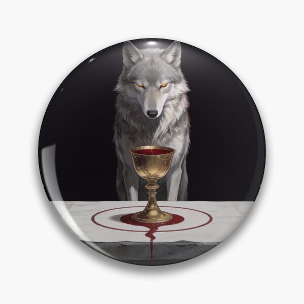 Item preview, Wolf Presides Over Full Sacred Blood Chalice designed and sold by GeoWhimsy Studio.