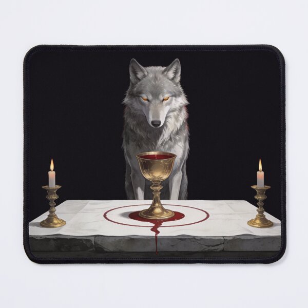 Item preview, Wolf Presides Over Full Sacred Blood Chalice designed and sold by GeoWhimsy Studio.
