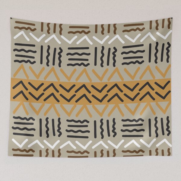 Item preview, Authentic Bogolan Pattern - Tribal Art of Mali designed and sold by Wolagno.