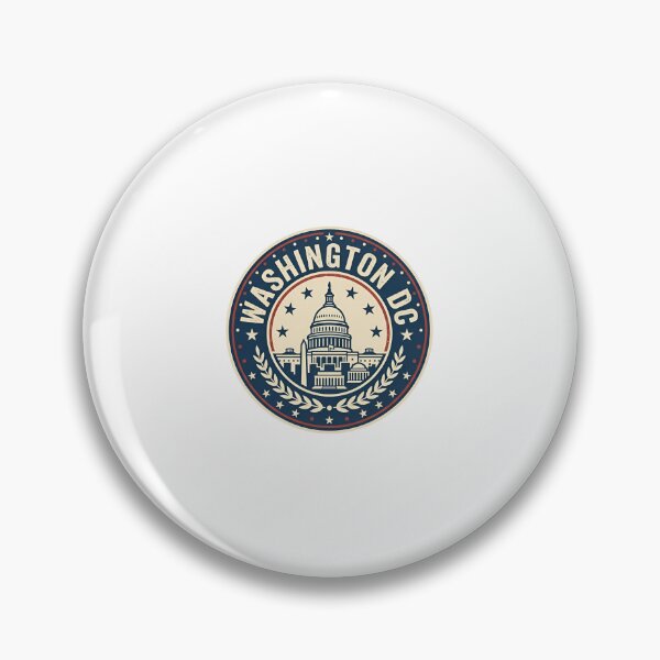 Item preview, Washington DC Retro Capitol Building Patriotic Badge designed and sold by Fenay Designs.