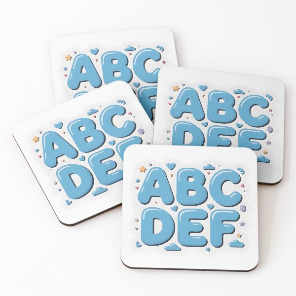 Item preview, Colorful ABCDEF Baby Alphabet Bubble Letters designed and sold by JazzDynamo.