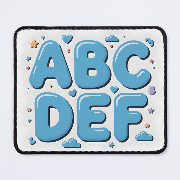 Item preview, Colorful ABCDEF Baby Alphabet Bubble Letters designed and sold by JazzDynamo.