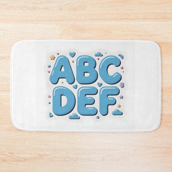 Item preview, Colorful ABCDEF Baby Alphabet Bubble Letters designed and sold by JazzDynamo.