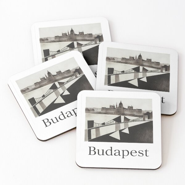 Item preview, Budapest Art Print — Constructivist Europe Travel Poster designed and sold by OzzFrequency.