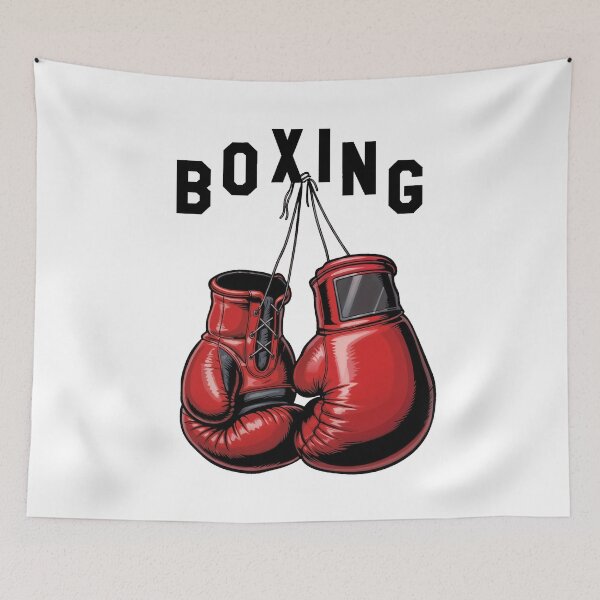 Item preview, Red Boxing Gloves Hanging - Vintage Boxing Sport Design designed and sold by FightModeStudio.
