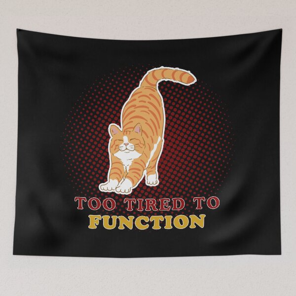 Item preview, Too Tired To Function Cat Funny Shirt, Introvert Cat Lover Meme, Social Battery Low Cute Kitty Design designed and sold by Negisandeep studio.