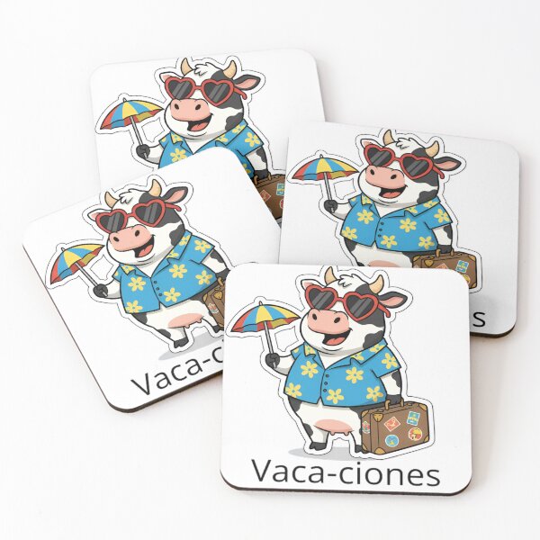 Item preview, Vacation Cow with Hawaiian Shirt and Suitcase designed and sold by FunnyDesigns221.