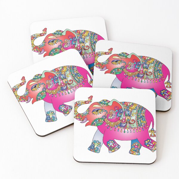 Item preview, Colorful Indian Elephant Mandala — Bohemian Floral Psychedelic Gift designed and sold by CLC54.