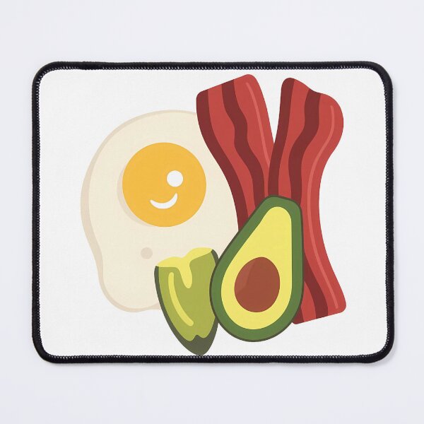 Item preview, Keto Breakfast Trio Bacon Egg and Avocado Illustration designed and sold by DOROTA-0909.