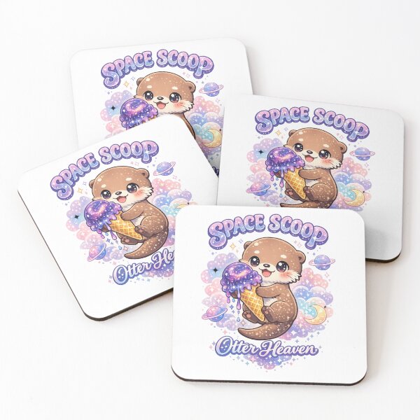 Item preview, Galactic Ice Cream Otter designed and sold by vibes-studio1.
