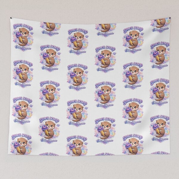 Item preview, Galactic Ice Cream Otter designed and sold by vibes-studio1.