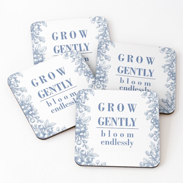 Item preview, Grow Gently | Soft Botanical Quote | Calm Aesthetic Floral Art designed and sold by SergeyDigital.