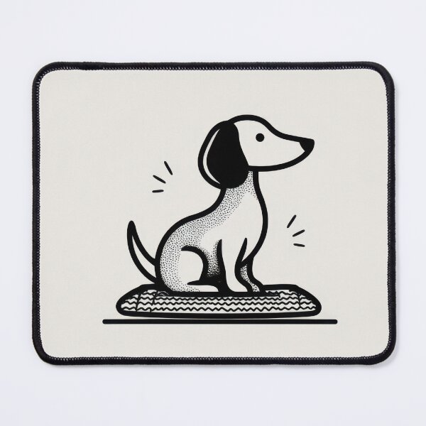 Item preview, Dog sits on a mat looking ahead designed and sold by anytka.