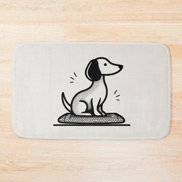 Item preview, Dog sits on a mat looking ahead designed and sold by anytka.