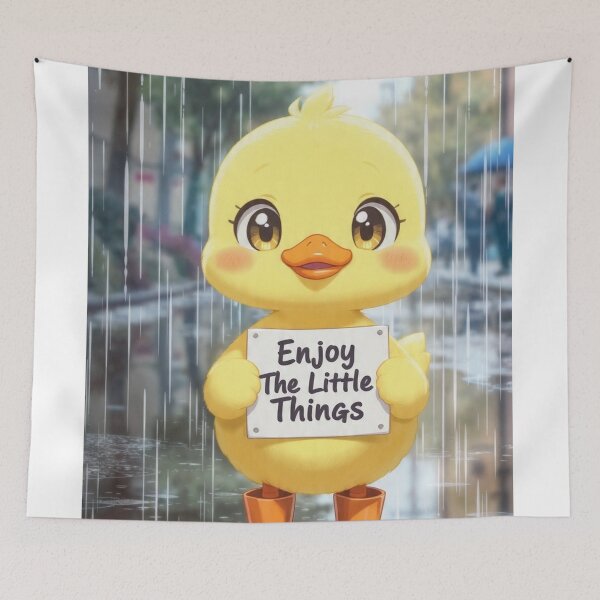 Item preview, Duck with rain boots : “Enjoy the Little Things” designed and sold by Utsav kadia.