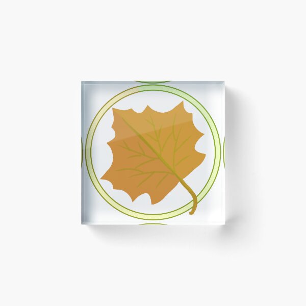 Item preview, Autumn Maple Leaf in Glow Circle designed and sold by MigWhimsy.