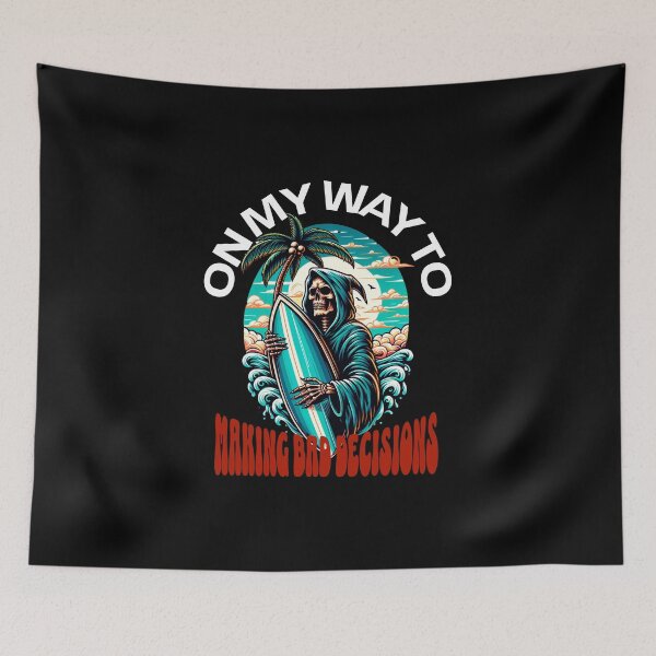 Item preview, On My Way to Making Bad Decisions Skeleton Funny Beach Trip Tank Top designed and sold by stylboutique.