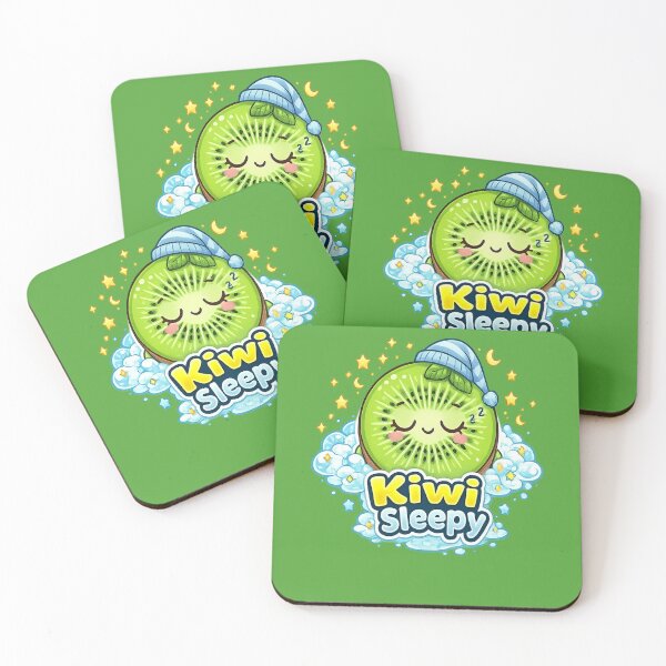 Artikelvorschau, Schläfriger Kiwi – Verschlafener Kawaii-Kiwi | Niedliches Kawaii-Design für einen schlafenden Kiwi entworfen und verkauft von apanoracar.