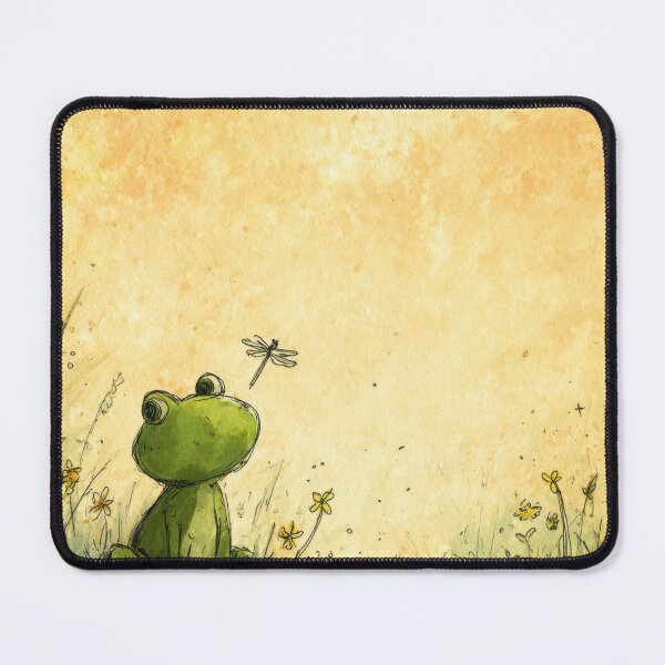 Item preview, Frog watches dragonfly in the garden designed and sold by anytka.