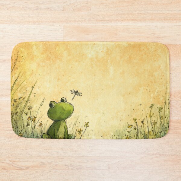 Item preview, Frog watches dragonfly in the garden designed and sold by anytka.