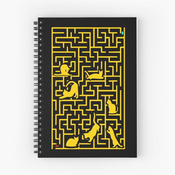 Item preview, Unique Yellow Cat Silhouette Maze, Curiosity-Driven Puzzle Art with Soft Labyrinth Design designed and sold by JWSmile.