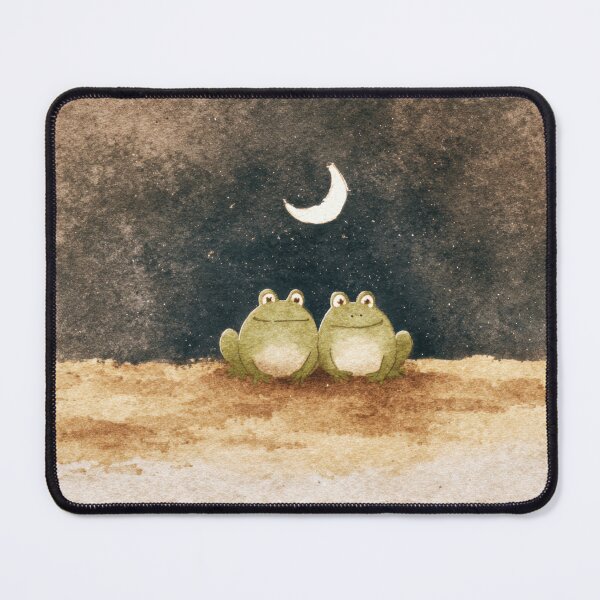 Item preview, Frogs sit together under the moon designed and sold by anytka.