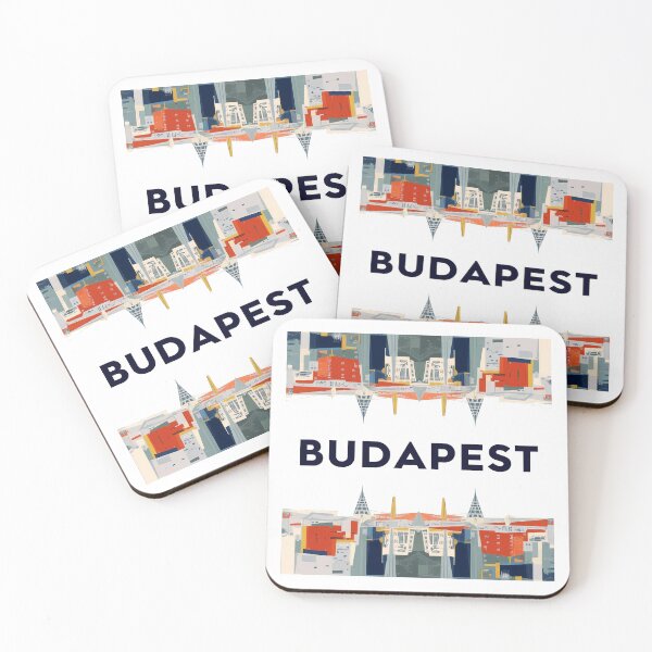 Item preview, Budapest Art Print — Constructivist Europe Travel Poster designed and sold by OzzFrequency.
