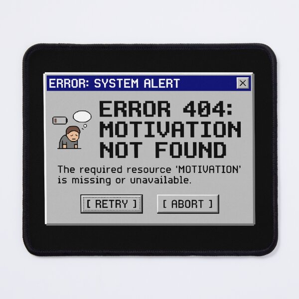 Item preview, System Alert: Error 404 Motivation Not Found Retro Tee designed and sold by artistastshirt.