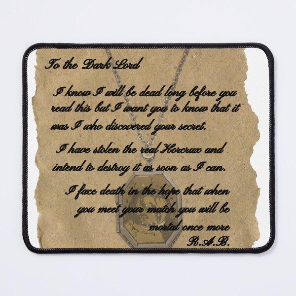 Item preview, R.A.B. Note Typography – Dark Locket Letter Fantasy Design designed and sold by inallusha.