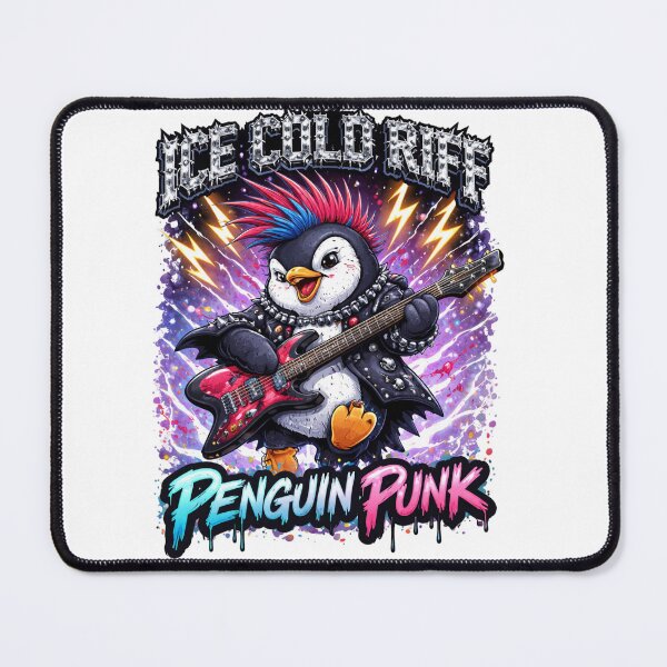 Item preview, Punk Rock Penguin Ice Cold Riff Guitar Rebel designed and sold by vibes-studio1.