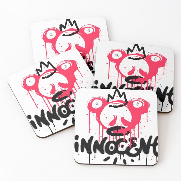 Item preview, White Pink Black Spray Paint Innocent Streetwear T-Shirt designed and sold by yahya tougui.